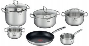 Tefal kattila- ja pannusarja Duetto+ G732SA55, 10 kpl hinta ja tiedot | Kattilat ja painekattilat | hobbyhall.fi