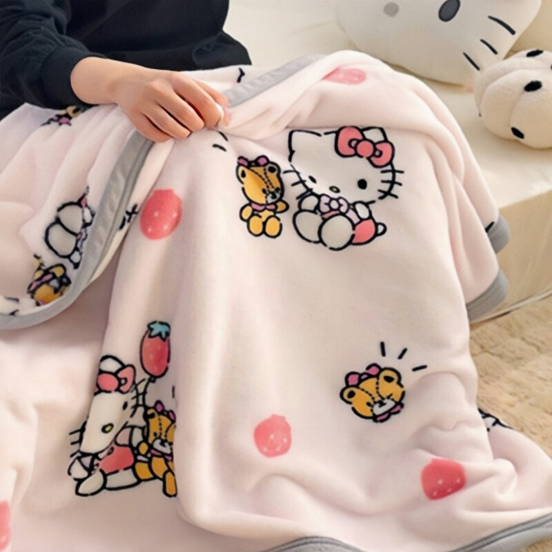 Hello Kitty huopa, Kuromi, 100x160cm hinta ja tiedot | Päiväpeitot ja huovat | hobbyhall.fi