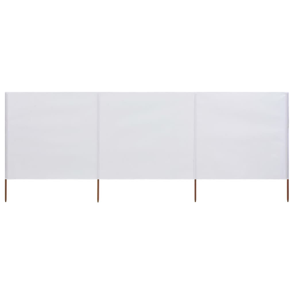 Tuulensuojakangas 3 paneelilla 400x80 cm hiekan valkoinen hinta ja tiedot | Aurinkovarjot ja markiisit | hobbyhall.fi