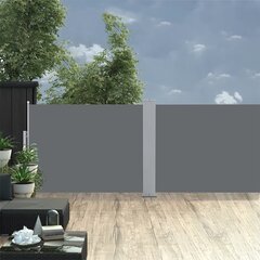 Sisäänvedettävä sivumarkiisi 100x1000 cm antrasiitti hinta ja tiedot | Aurinkovarjot ja markiisit | hobbyhall.fi