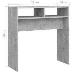 Konsolipöytä betoninharmaa 78x30x80 cm lastulevy hinta ja tiedot | Sivupöydät | hobbyhall.fi