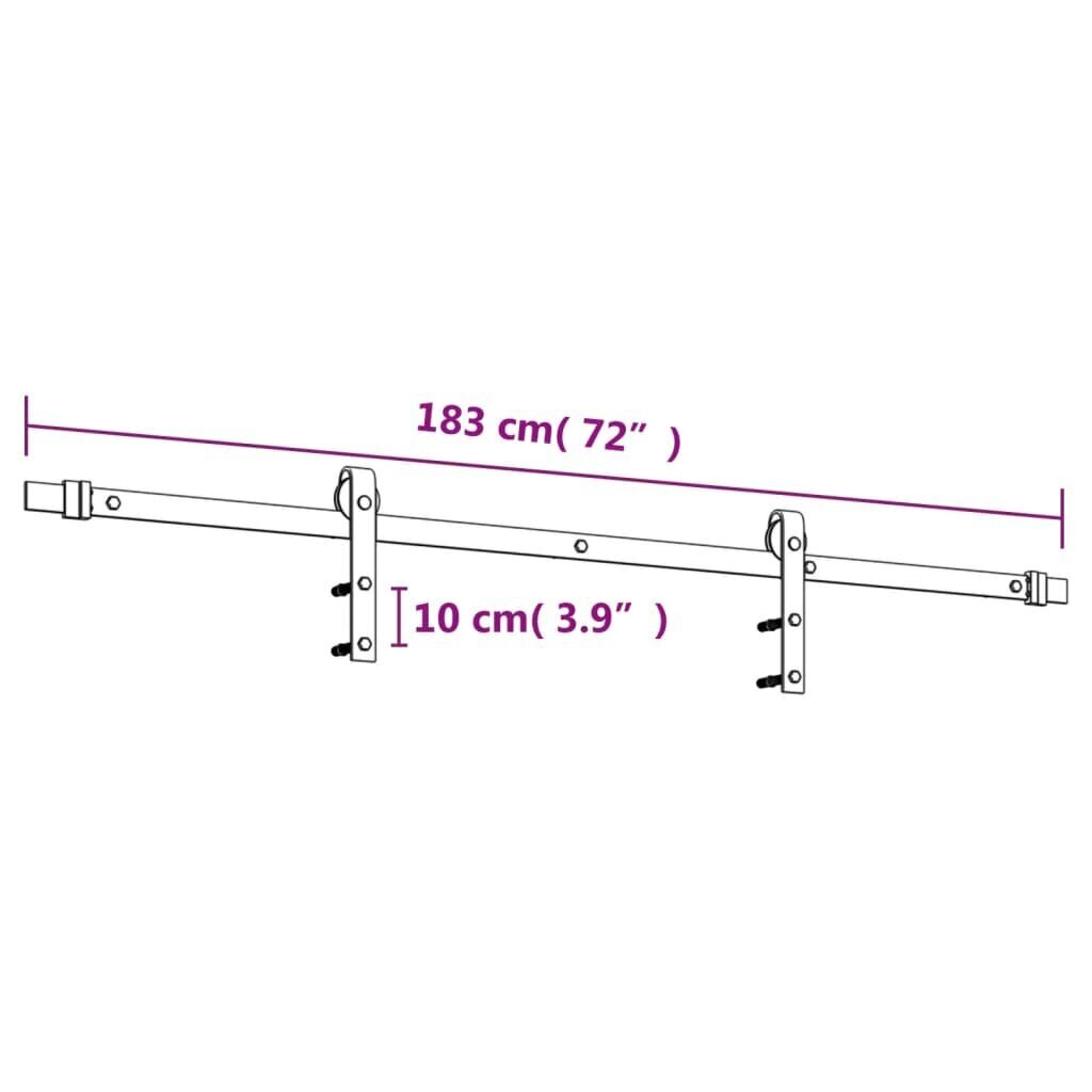 Liukuovi asennustarvikkeineen 85x210 cm täysi mänty hinta ja tiedot | Sisäovet | hobbyhall.fi