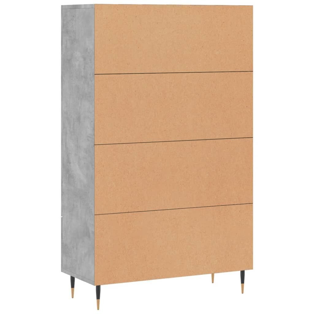 Kaappi betoninharmaa 69,5x31x115 cm tekninen puu hinta ja tiedot | Lipastot | hobbyhall.fi