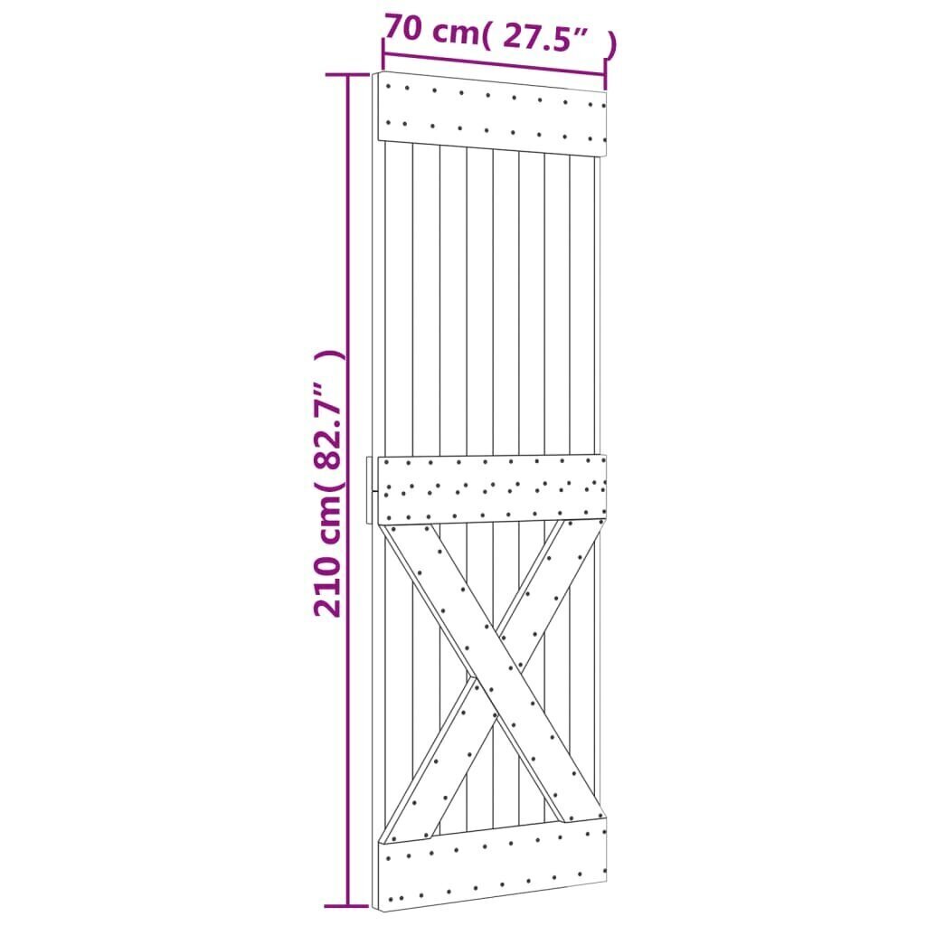 Ovi NARVIK 70x210 cm täysi mänty hinta ja tiedot | Sisäovet | hobbyhall.fi