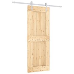 Liukuovi asennustarvikkeineen 80x210 cm täysi mänty hinta ja tiedot | Sisäovet | hobbyhall.fi