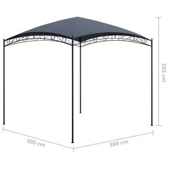 Huvimaja 3x3x2,65 m antrasiitti 180 g/m² hinta ja tiedot | Puutarhapaviljongit | hobbyhall.fi