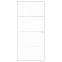 Sisäovi valkoinen 93x201,5 cm karkaistu lasi ja alumiini ohut hinta ja tiedot | Sisäovet | hobbyhall.fi