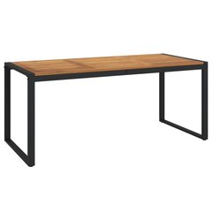 Puutarhapöytä U-jaloilla 180x90x75 cm täysi akasiapuu hinta ja tiedot | Puutarhapöydät | hobbyhall.fi