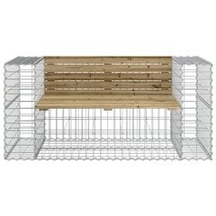 Puutarhapenkki kivikori tyyli 143x71x65,5 cm kyllästetty mänty hinta ja tiedot | Puutarhapenkit | hobbyhall.fi