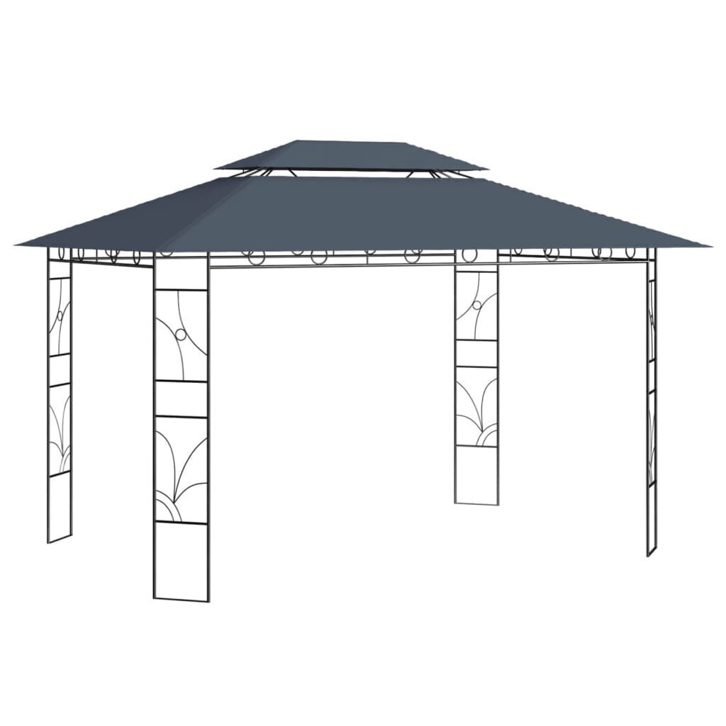 Huvimaja 4x3x2,7 m antrasiitti 160 g/m² hinta ja tiedot | Puutarhapaviljongit | hobbyhall.fi