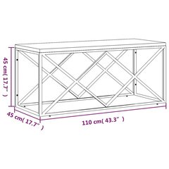 Sohvapöytä ruostumaton teräs ja kierrätetty täyspuu hinta ja tiedot | Sohvapöydät | hobbyhall.fi