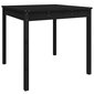 Puutarhapöytä musta 82,5x82,5x76 cm täysi mänty hinta ja tiedot | Puutarhapöydät | hobbyhall.fi