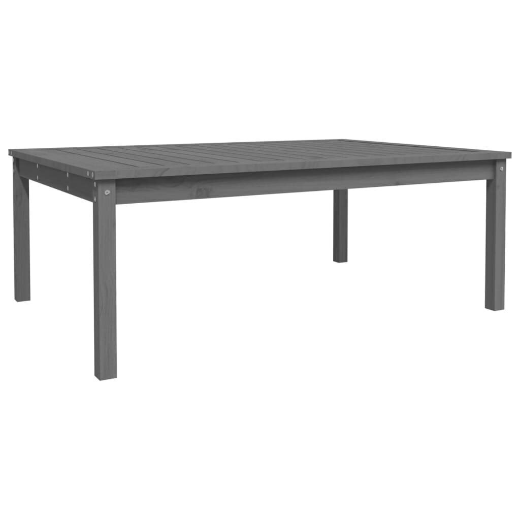 Puutarhapöytä harmaa 121x82,5x45 cm täysi mänty hinta ja tiedot | Puutarhapöydät | hobbyhall.fi