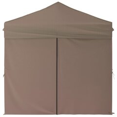 Kokoontaittuva juhlateltta sivuseinillä taupe 2x2 m hinta ja tiedot | Puutarhapaviljongit | hobbyhall.fi