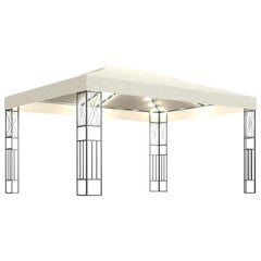 Huvimaja LED-valonauhoilla 3x4 m kerma kangas hinta ja tiedot | Puutarhapaviljongit | hobbyhall.fi