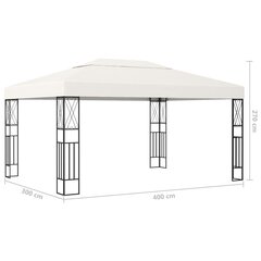 Huvimaja LED-valonauhoilla 3x4 m kerma kangas hinta ja tiedot | Puutarhapaviljongit | hobbyhall.fi