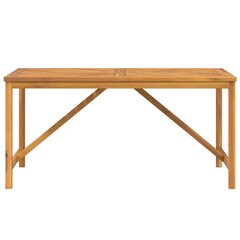 Ulkoruokapöytä 150x90x74 cm täysi akasiapuu hinta ja tiedot | Puutarhapöydät | hobbyhall.fi