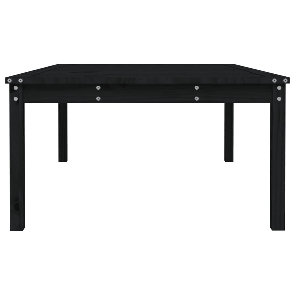 Puutarhapöytä musta 121,5x82,5x45 cm täysi mänty hinta ja tiedot | Puutarhapöydät | hobbyhall.fi