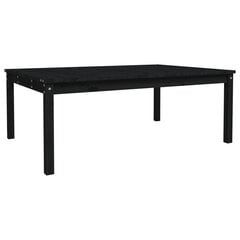 Puutarhapöytä musta 121,5x82,5x45 cm täysi mänty hinta ja tiedot | Puutarhapöydät | hobbyhall.fi