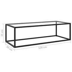 Sohvapöytä musta karkaistu lasi 120x50x35 cm hinta ja tiedot | Sohvapöydät | hobbyhall.fi