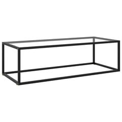 Sohvapöytä musta karkaistu lasi 120x50x35 cm hinta ja tiedot | Sohvapöydät | hobbyhall.fi