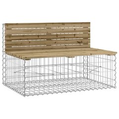 Puutarhapenkki kivikori tyyli 103x70x65 cm kyllästetty mänty hinta ja tiedot | Puutarhapenkit | hobbyhall.fi