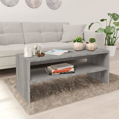 Sohvapöytä harmaa Sonoma 100x40x40 cm tekninen puu hinta ja tiedot | Sohvapöydät | hobbyhall.fi