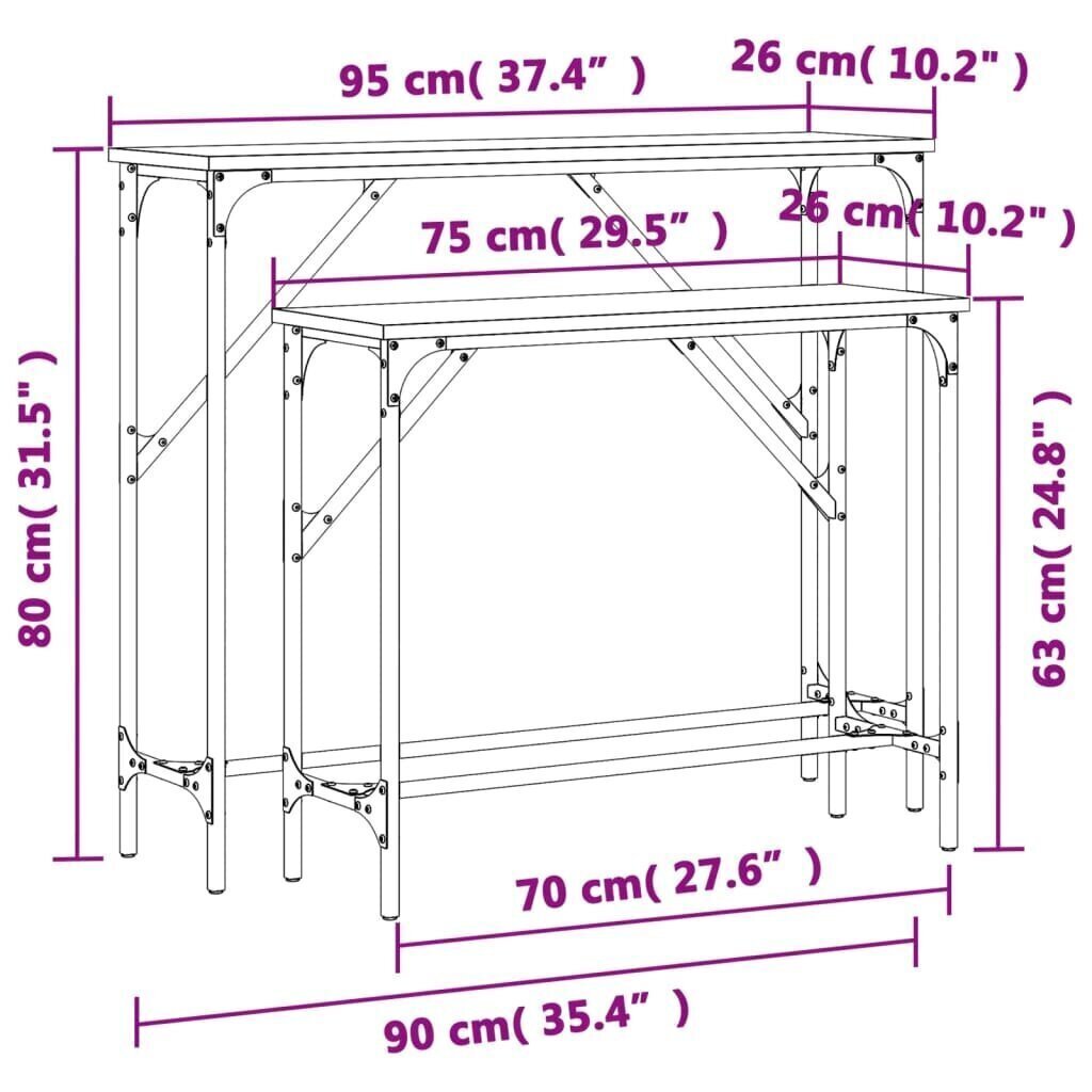 Pöytä , musta hinta ja tiedot | Sivupöydät | hobbyhall.fi