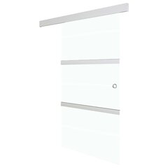 Liukuovi ESG-lasi ja alumiini 102,5x205 cm hopea hinta ja tiedot | Sisäovet | hobbyhall.fi