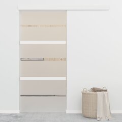 Liukuovi ESG-lasi ja alumiini 90x205 cm hopea hinta ja tiedot | Sisäovet | hobbyhall.fi