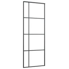 Liukuovi ESG-huurrelasi ja alumiini 76x205 cm musta hinta ja tiedot | Sisäovet | hobbyhall.fi