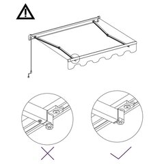 Automaattisesti sisäänkelattava markiisi 600x300 cm kerma hinta ja tiedot | Aurinkovarjot ja markiisit | hobbyhall.fi