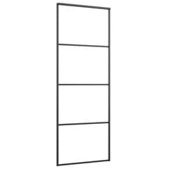 Liukuovi ESG-huurrelasi ja alumiini 76x205 cm musta hinta ja tiedot | Sisäovet | hobbyhall.fi