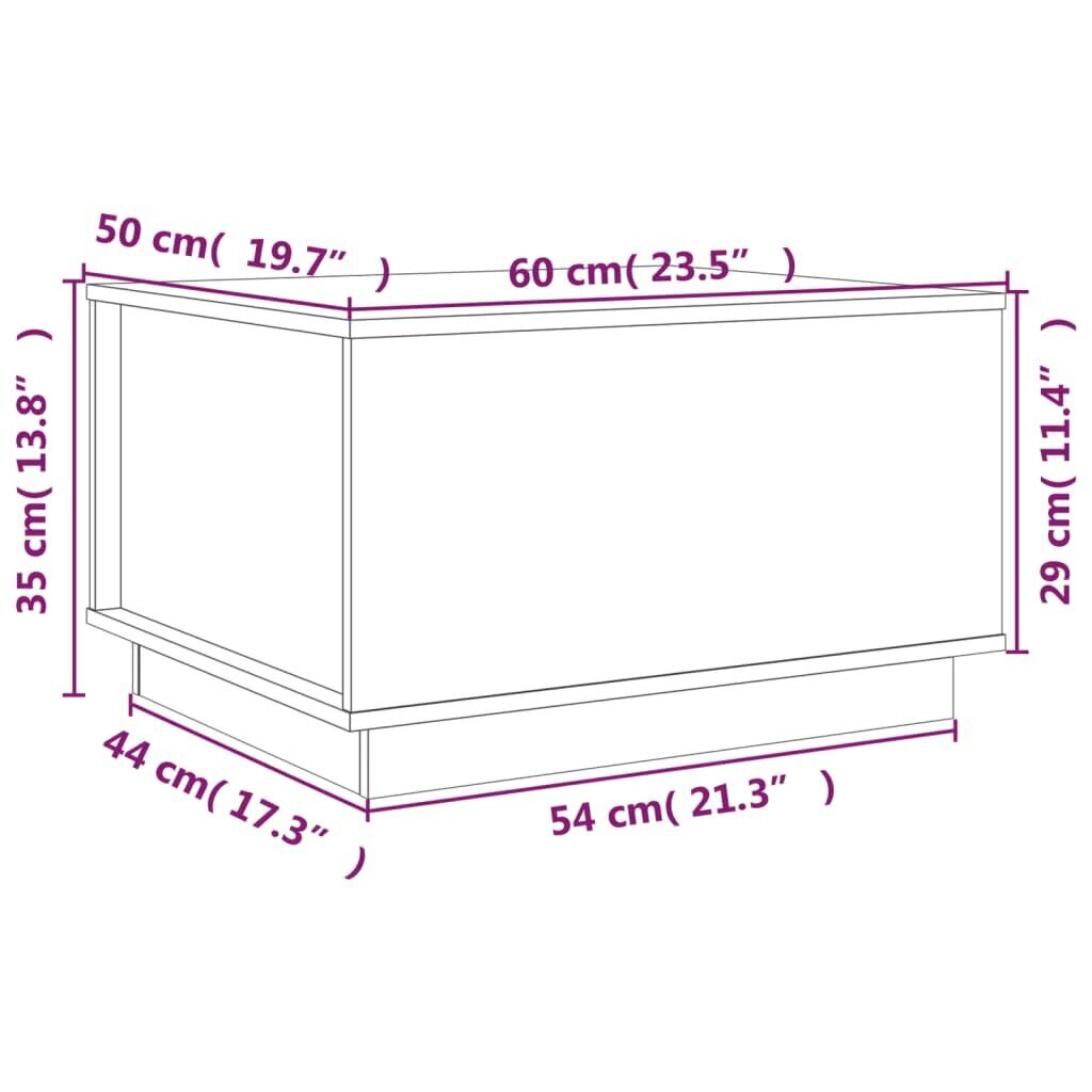 Sohvapöytä 60x50x35 cm täysi mänty hinta ja tiedot | Sohvapöydät | hobbyhall.fi