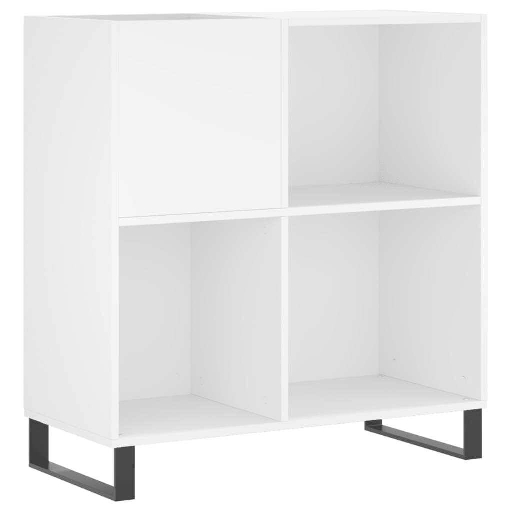 LP-levyjen säilytyskaappi valkoinen 84,5x38x89 cm tekninen puu hinta ja tiedot | Kaapit | hobbyhall.fi