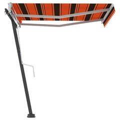 Vapaasti seisova kelattava markiisi 300x250 cm oranssiruskea hinta ja tiedot | Aurinkovarjot ja markiisit | hobbyhall.fi