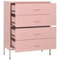 Lipasto pinkki 80x35x101,5 cm teräs hinta ja tiedot | Lipastot | hobbyhall.fi