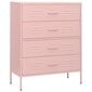 Lipasto pinkki 80x35x101,5 cm teräs hinta ja tiedot | Lipastot | hobbyhall.fi