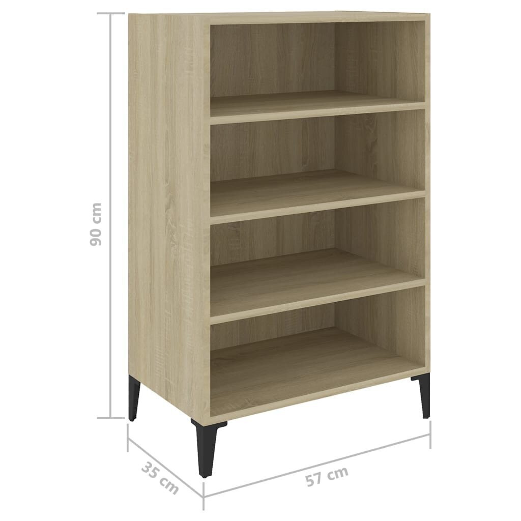 Senkki Sonoma-tammi 57x35x90 cm lastulevy hinta ja tiedot | Olohuoneen kaapit ja lipastot | hobbyhall.fi