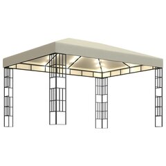 Huvimaja LED-valonauhoilla 3x4 m kerma hinta ja tiedot | Puutarhapaviljongit | hobbyhall.fi