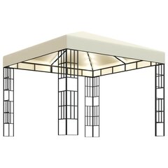 Huvimaja LED-valoilla, kerma, 3x3m hinta ja tiedot | Puutarhapaviljongit | hobbyhall.fi