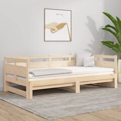 Sohvasänky ulosvedettävä täysi mänty 2x (90x200) cm hinta ja tiedot | Sängyt | hobbyhall.fi