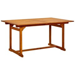 Puutarharuokapöytä (150-200)x100x75 cm täysi akaasiapuu hinta ja tiedot | Puutarhapöydät | hobbyhall.fi