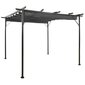 Pergola sisäänvedettävä katto antrasiitti 3x3 m teräs 180 g/m² hinta ja tiedot | Puutarhapaviljongit | hobbyhall.fi