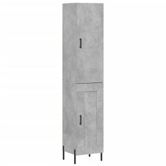 Kaappi betoninharmaa 34,5x34x180 cm tekninen puu hinta ja tiedot | Lipastot | hobbyhall.fi