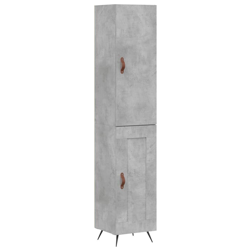 Kaappi betoninharmaa 34,5x34x180 cm tekninen puu hinta ja tiedot | Lipastot | hobbyhall.fi