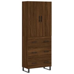 Kaappi ruskea tammi 69,5x34x180 cm tekninen puu hinta ja tiedot | Lipastot | hobbyhall.fi