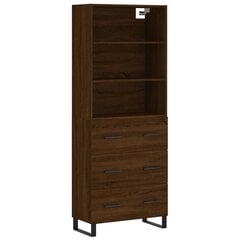 Kaappi ruskea tammi 69,5x34x180 cm tekninen puu hinta ja tiedot | Lipastot | hobbyhall.fi