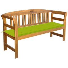 Puutarhapenkki tyynyllä, 157 cm, ruskea hinta ja tiedot | Puutarhapenkit | hobbyhall.fi