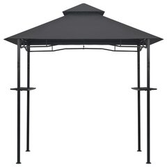 BBQ-huvimaja 240x150x255 cm antrasiitti teräs hinta ja tiedot | Puutarhapaviljongit | hobbyhall.fi